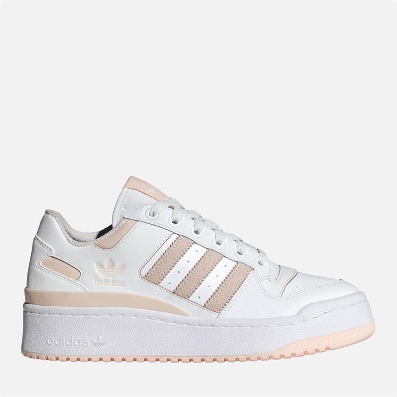 adidas Originals Womens Fourm Bold Stripes Trainers Cloud White/Wonder Quartz/Cloud White