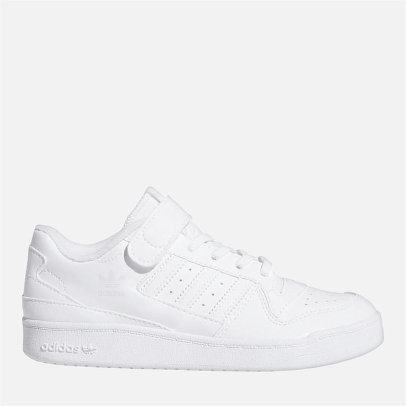 adidas Originals Kids Fourm Low Trainers Cloud White/Cloud White/Cloud White