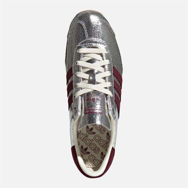 adidas Originals Womens Country OG Trainers Silver Metallic/Maroon/Off White