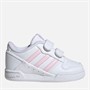 adidas Originals Infant Girls Team Court 2.0 STR Trainers Cloud White/Clear Pink/Cloud White