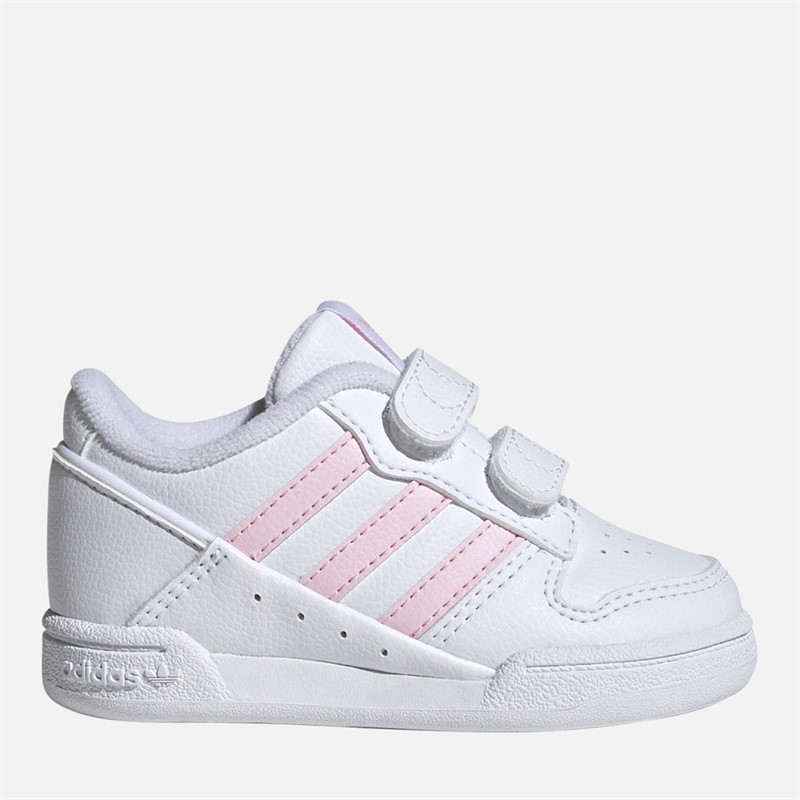 adidas Originals Infant Girls Team Court 2.0 STR Trainers Cloud White/Clear Pink/Cloud White