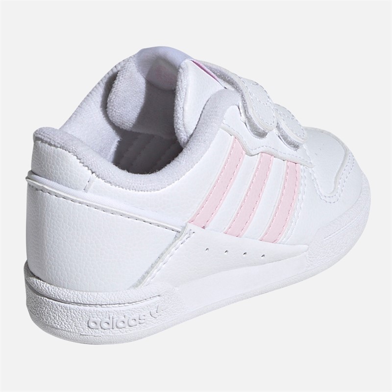 adidas Originals Infant Girls Team Court 2.0 STR Trainers Cloud White/Clear Pink/Cloud White