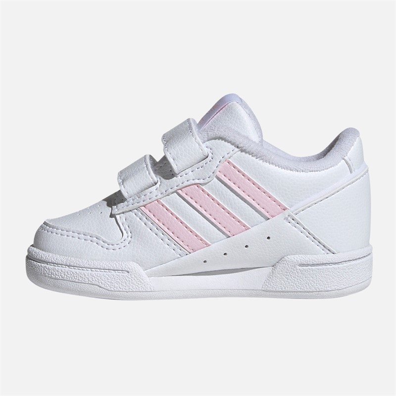 adidas Originals Infant Girls Team Court 2.0 STR Trainers Cloud White/Clear Pink/Cloud White