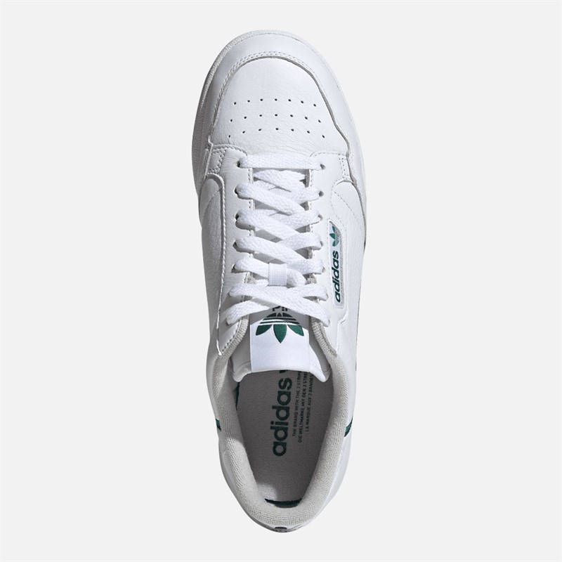 adidas Originals Mens Continental 80 Trainers Cloud White/Glory Green/Collegiate Green