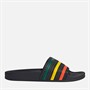 adidas Originals Mens Adilette Sliders Core Black/Yellow/Collegiate Green