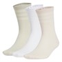 adidas Originals Womens Collective Power Mid Cut Three Pack Crew Socks Beige/White/Wonder Quartz