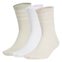 adidas Originals Womens Collective Power Mid Cut Three Pack Crew Socks Beige/White/Wonder Quartz