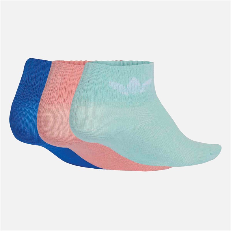 adidas Originals Kids Mid Ankle Three Pack Socks Semi Pink Spark/Blue/Semi Flash Aqua