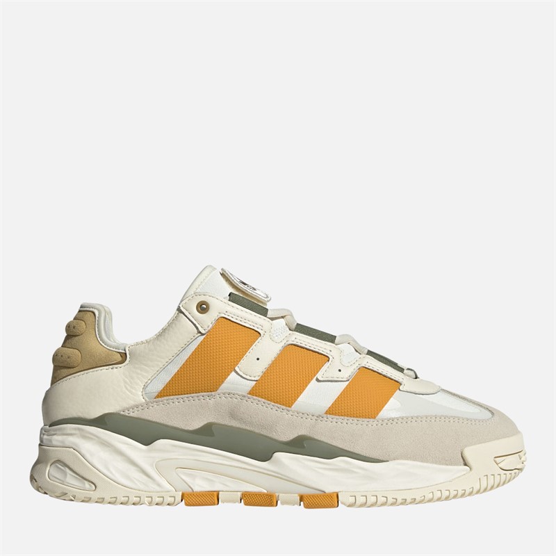 adidas Originals Mens Niteball Trainers Off White/Preloved Yellow/Cream White