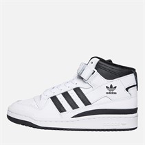adidas Originals Junior Forum Mid Trainers Cloud White/Core Black/Cloud White