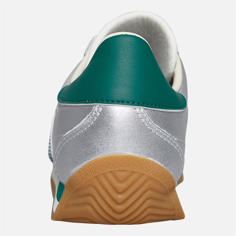 adidas Originals Womens Country OG Trainers Silver Metallic/Collegiate Green/Cream White