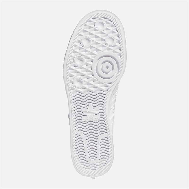 adidas Originals Womens Nizza Platform Mid Trainers Cloud White/Cloud White/Cloud White