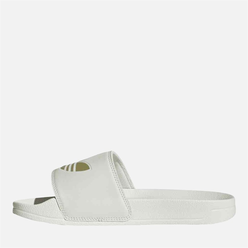 adidas Originals Womens Adilette Lite Sliders Ivory/Gold Metallic/Ivory