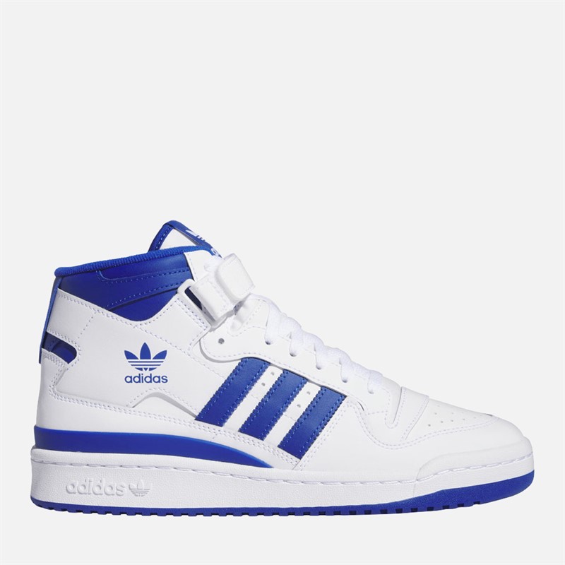 adidas Originals Mens Forum Mid Trainers Cloud White/Royal Blue/Cloud White