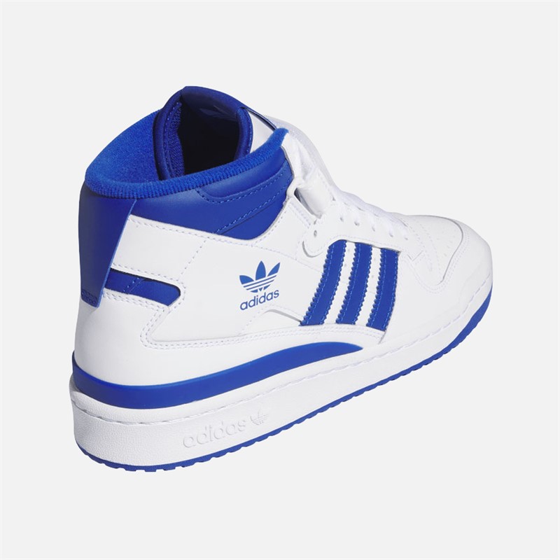 adidas Originals Mens Forum Mid Trainers Cloud White/Royal Blue/Cloud White