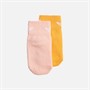 adidas Originals Infant Girls Anti-Slip Two Pack Socks Haze Coral/Real Gold