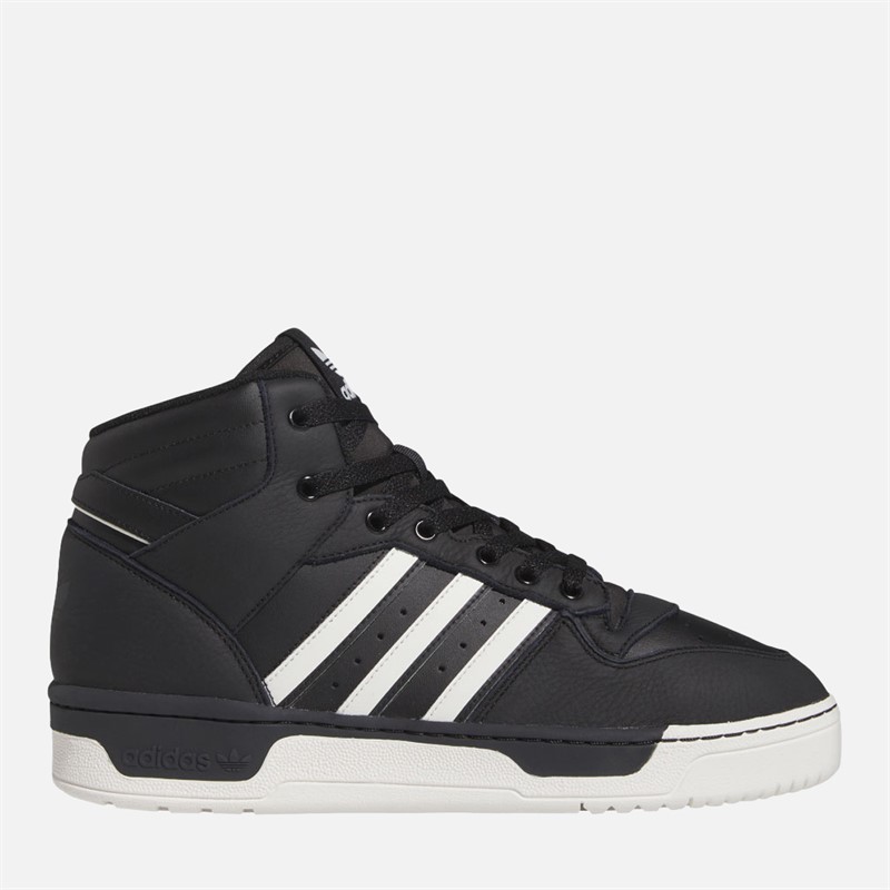 adidas Originals Mens Rivalry Mid Trainers Core Black/Cloud White/Core Black