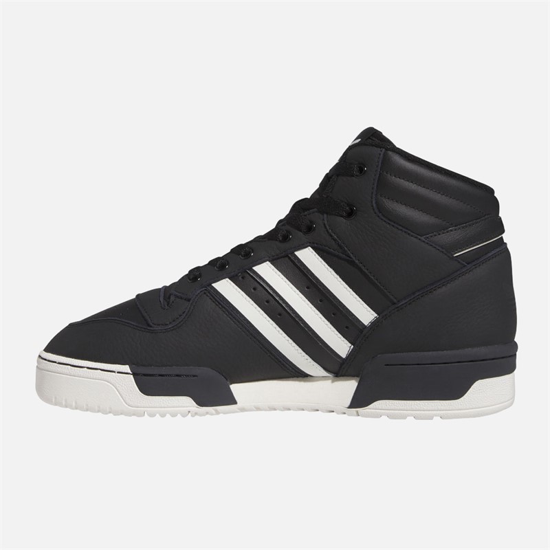 adidas Originals Mens Rivalry Mid Trainers Core Black/Cloud White/Core Black