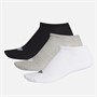 adidas Originals Trefoil Liner Three Pack No Show Socks White/Black/Medium Grey Heather