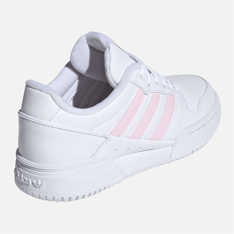 adidas Originals Junior Girls Team Court 2.0 Str Trainers Cloud White/Clear Pink/Cloud White