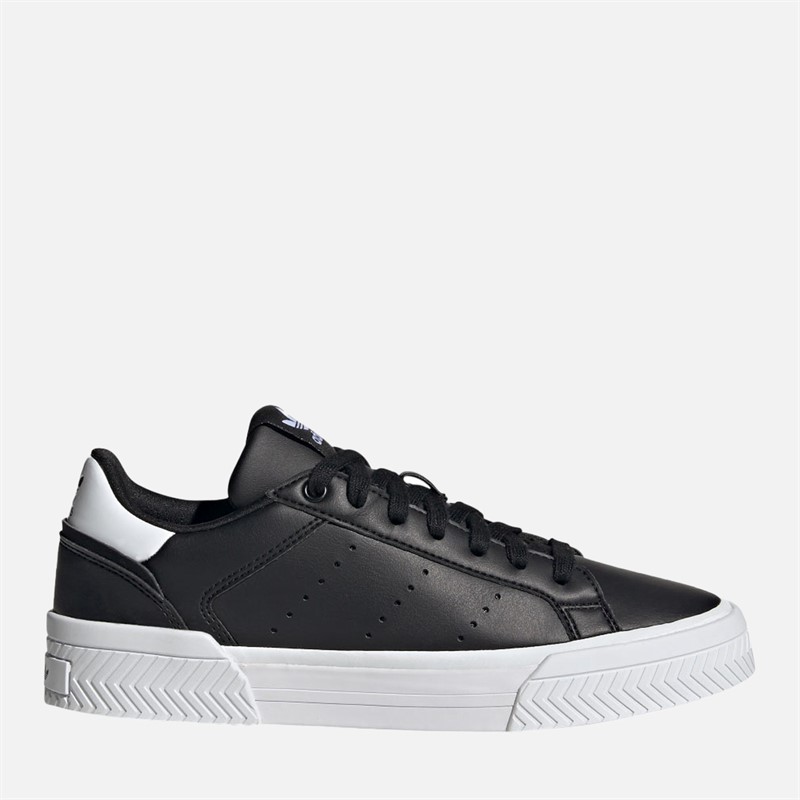 adidas Originals Womens Court Tourino Trainers Core Black/Core Black/Cloud White