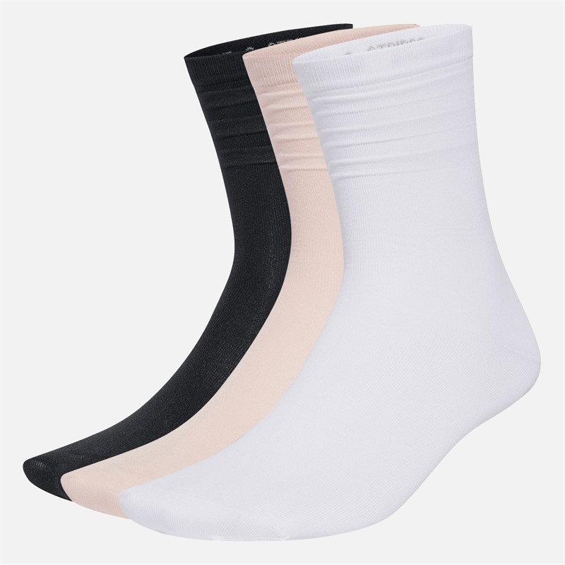 adidas Originals Womens Collective Power Mid Cut Three Pack Crew Socks Black/White/Sand Pink