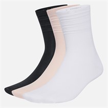 adidas Originals Womens Collective Power Mid Cut Three Pack Crew Socks Black/White/Sand Pink