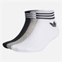 adidas Originals Island Club Trefoil Three Pack Quarter Socks White/Medium Grey Heather/Black