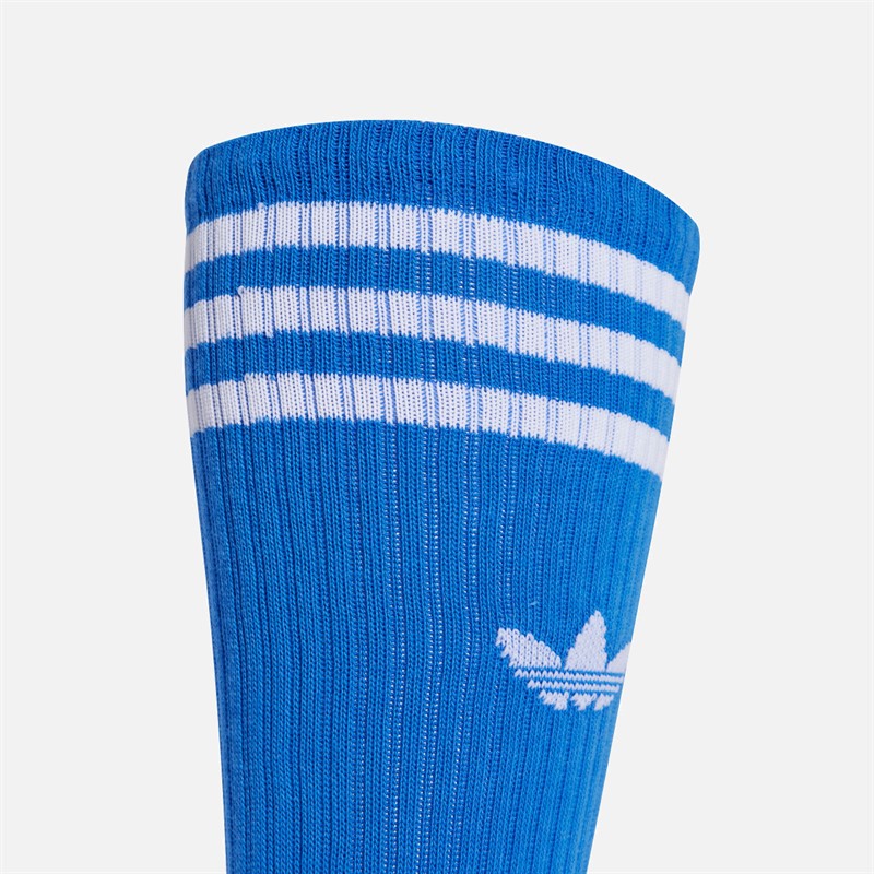 adidas Originals Soild Three Pack Crew Socks Blue/Red/Green