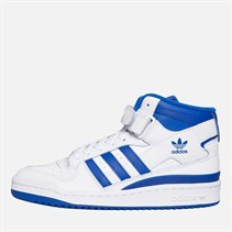 adidas Originals Junior Forum Mid Trainers Cloud White/Royal Blue/Cloud White