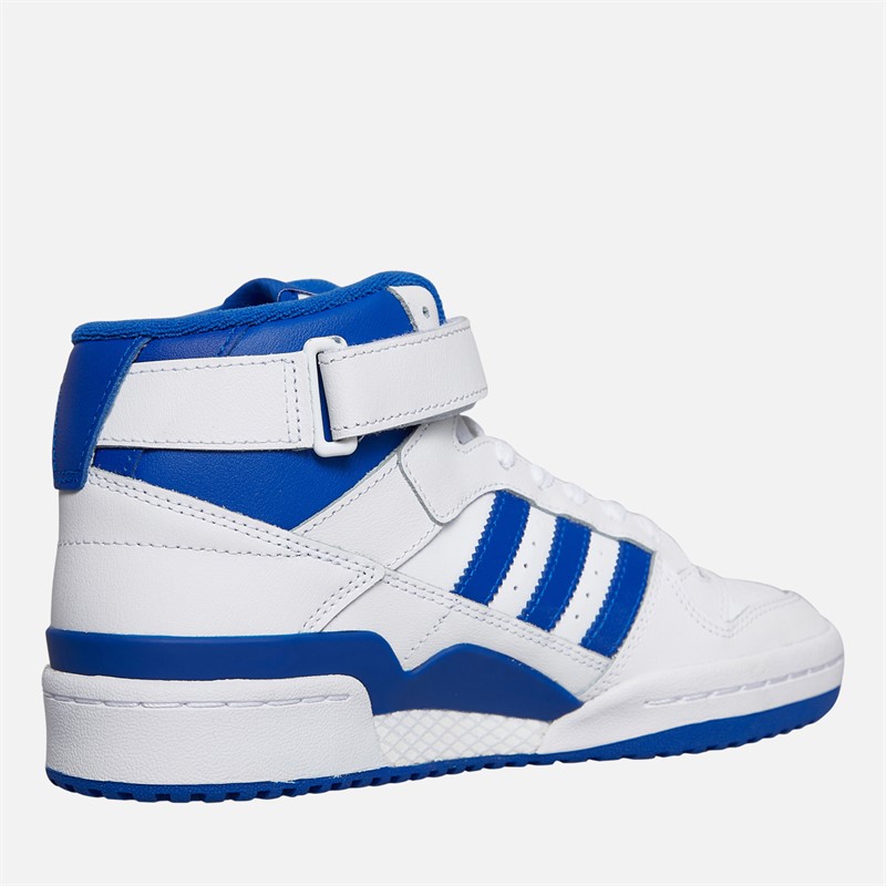 adidas Originals Junior Forum Mid Trainers Cloud White/Royal Blue/Cloud White