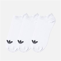 adidas Originals Trefoil Liner Three Pack No Show Socks White/White/Black