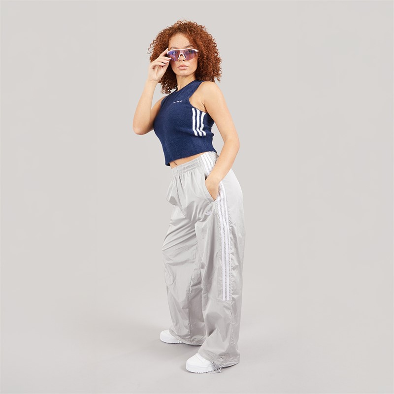 adidas Originals Womens 3-stripes Fluffy Knit Vest Night Indigo/White