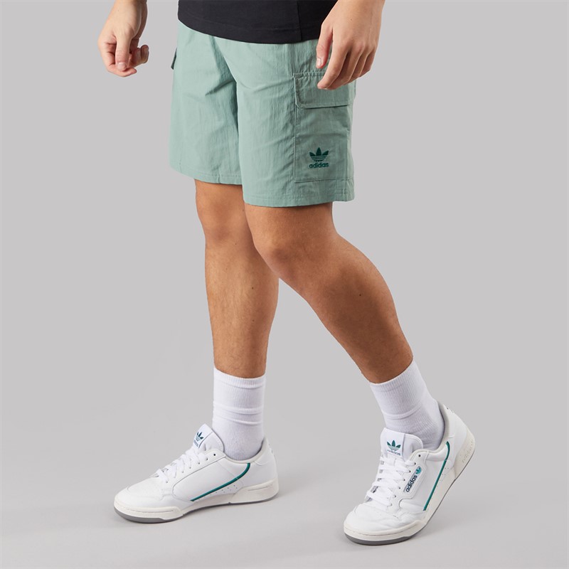 Buy Adidas Originals Mens Trefoil Essentials Woven Shorts Silver Green Buy Adidas Originals Mens Trefoil Essentials Woven Shorts Silver Green