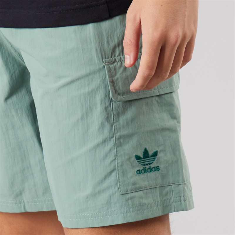 adidas Originals Herre Trefoil Essentials Vævede Shorts Silver Green