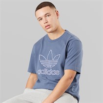 adidas Originals Mens Adicolor Outline Trefoil T-Shirt Preloved Ink