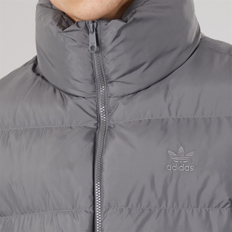 adidas Originals Mens Oversized Puffer Vest Grey Four