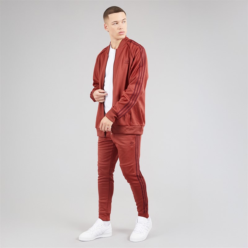 adidas Originals Mens Adicolour Classics Superstar Track Pants Preloved Ruby