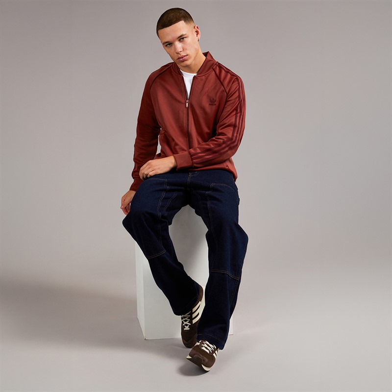 adidas Originals Mens Adicolour Classics Superstar Track Top Preloved Ruby