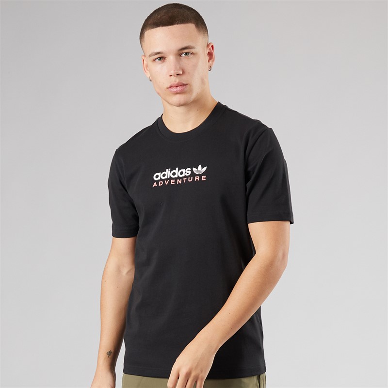 adidas Originals Mens Adventure Mountin Spray T-Shirt Black