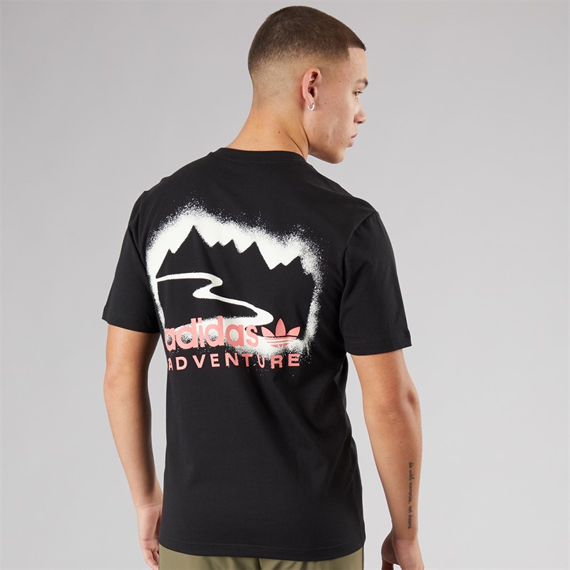 adidas Originals Mens Adventure Mountin Spray T-Shirt Black