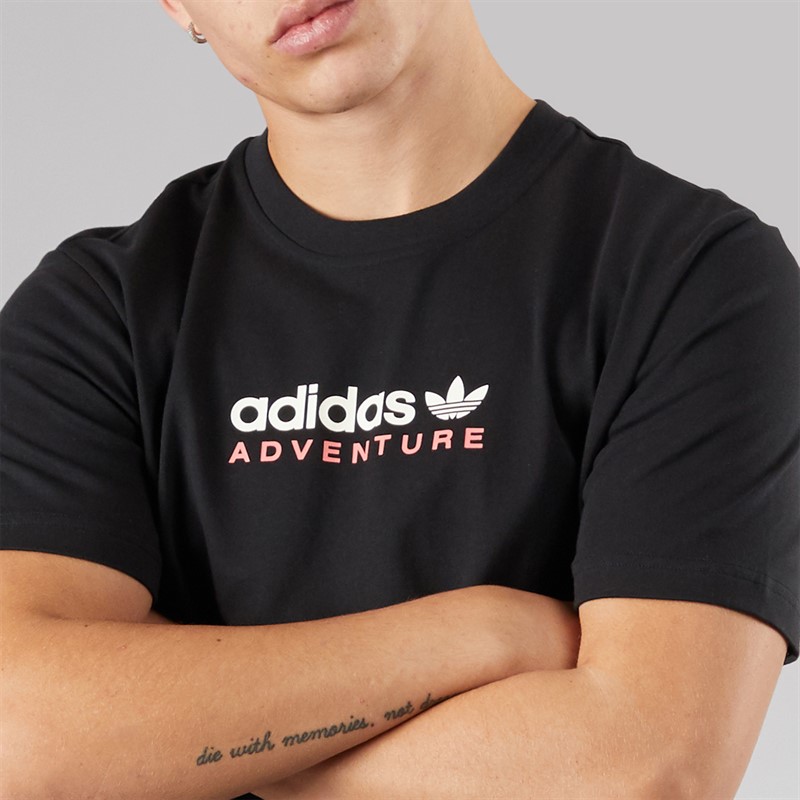 adidas Originals Mens Adventure Mountin Spray T-Shirt Black