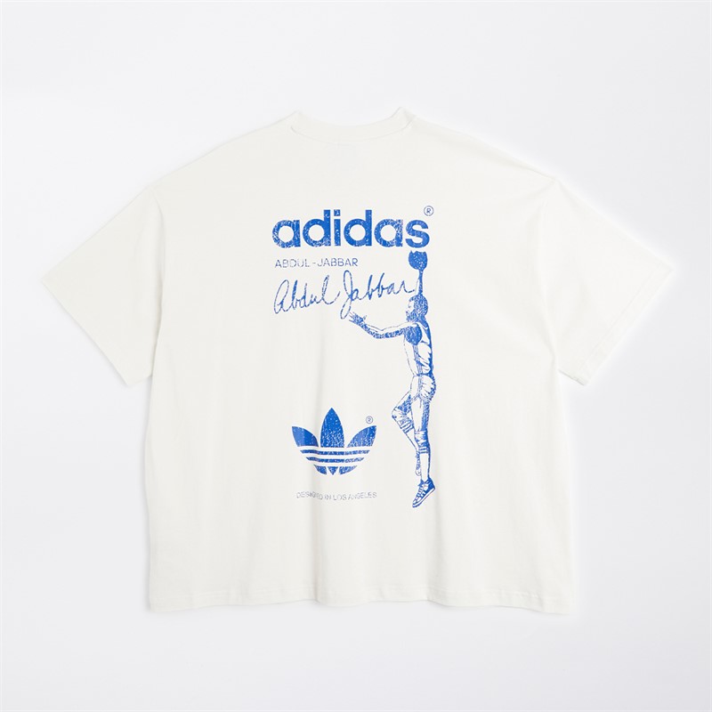 adidas Originals Mens Jabbar Skyhook T-Shirt Cloud White