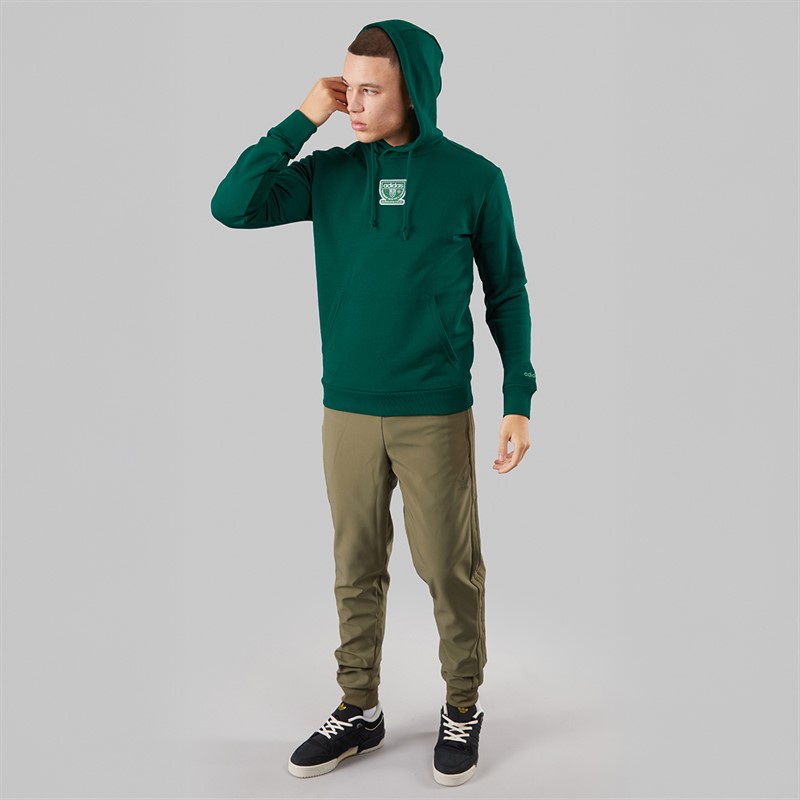 adidas Originals Mens Graphic Hoodie Collegiate Green