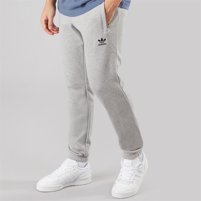 adidas Originals Mens Trefoil Essentials French Terry Joggers Medium Grey Heather