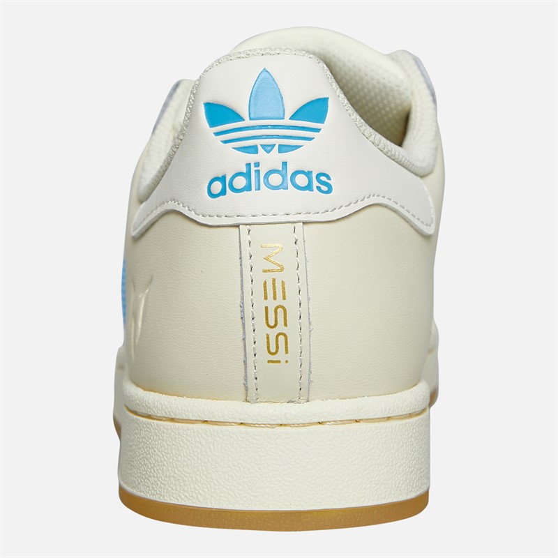 adidas Originals Herren Superstar Messi Turnschuhe Cream White/Semi Blue Burst/Gold Metallic