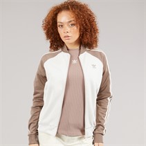 adidas Originals Womens Adicolour Classics Superstar Track Jacket Wonder White/Trace Brown