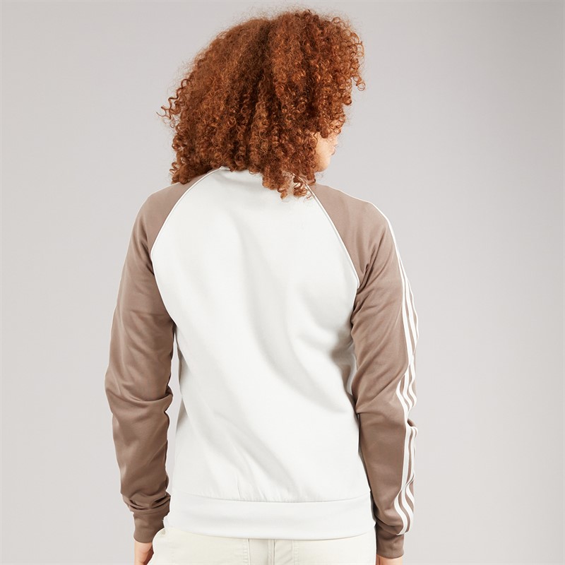 adidas Originals Womens Adicolour Classics Superstar Track Jacket Wonder White/Trace Brown