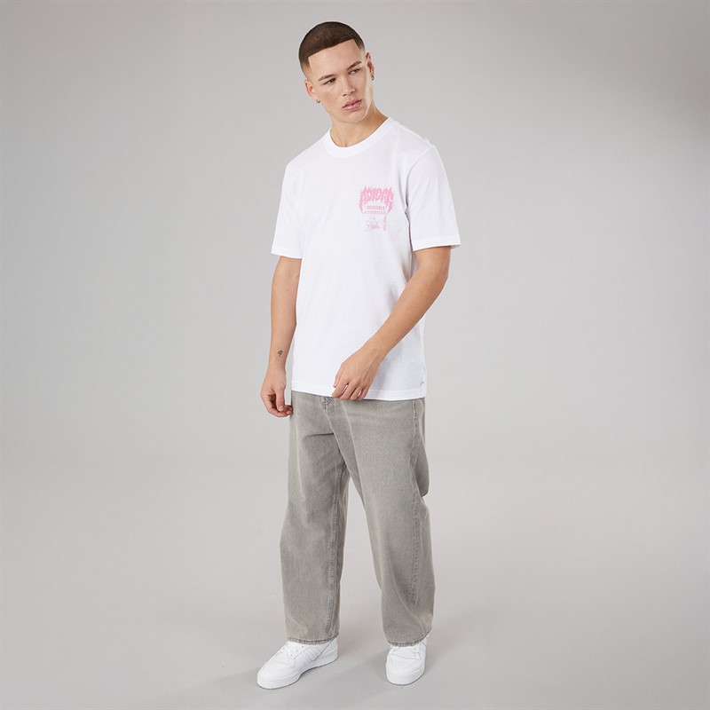 adidas Originals Mens Trefoil Series Elevated Back Graphic T-Shirt White