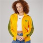 adidas Originals Womens Adicolour Classic Firebird Loose Track Jacket Crew Yellow/Collegiate Green